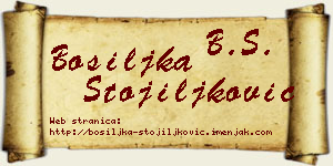 Bosiljka Stojiljković vizit kartica
